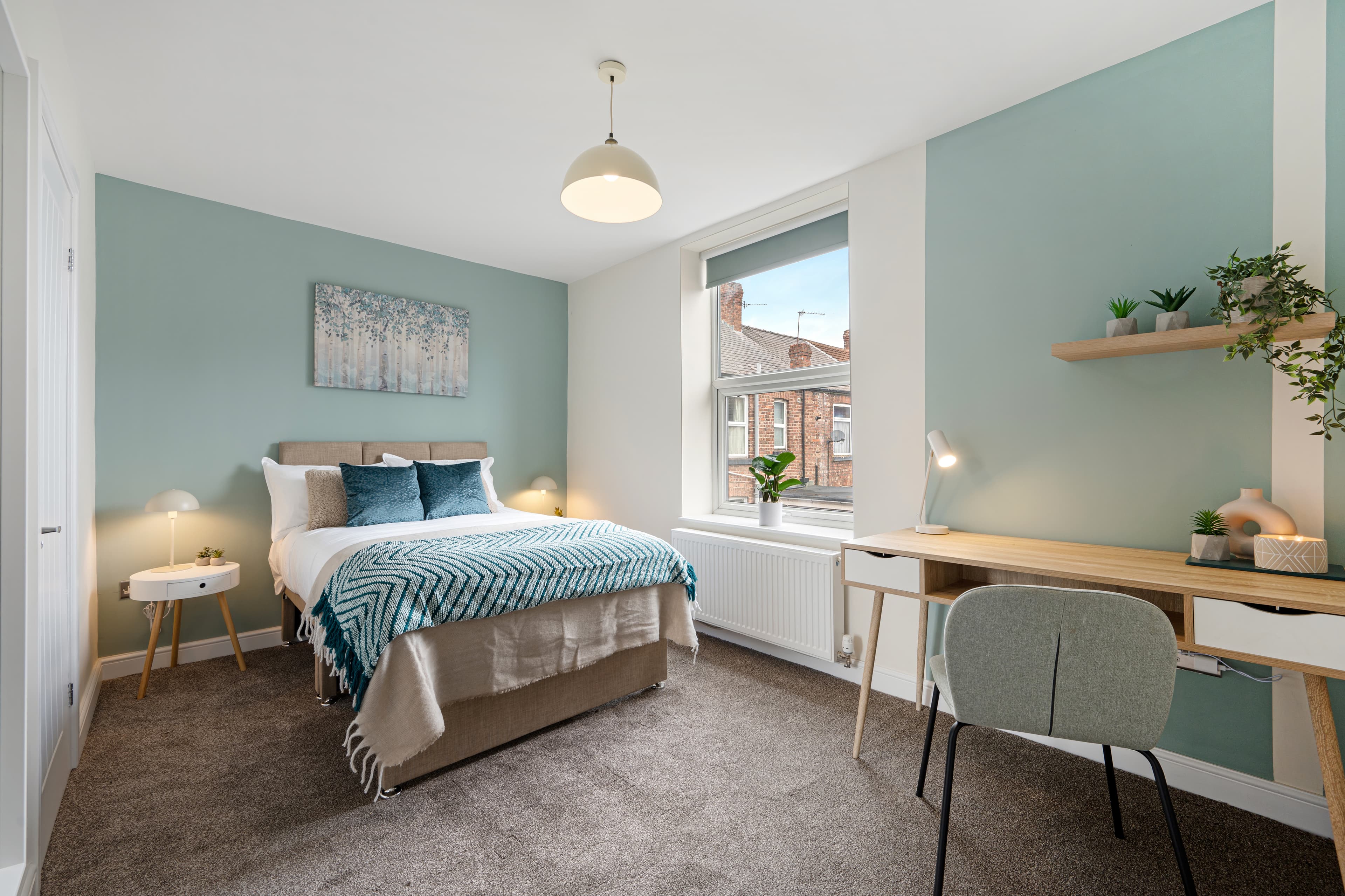 Furnished HMO / serviced accommodation interior ready for listing photography